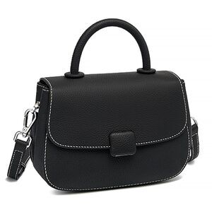 5900 Leather Shoulder Bag, Mini Top Handle Handbag, Crossbody Bag , Small